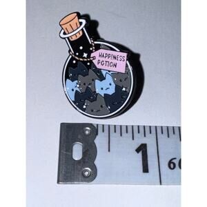 Cat Kittens Galaxy in Jar Pin Brooch